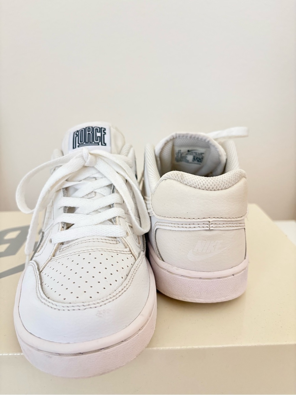Nike Kids White Low-Top Air Force Sneakers